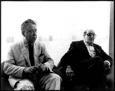Herman G. Weinberg and Fritz Lang in Montreal in 1967